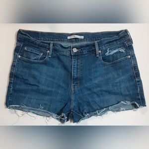 Levi's 505 Cut Off Shorts Straight Fit Women's Size 14